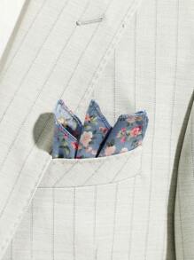 1pc Men's Casual Ditsy Floral Pattern Pocket Square Handkerchief, Suitable For Dating, Daily Wear, Banquet Matching