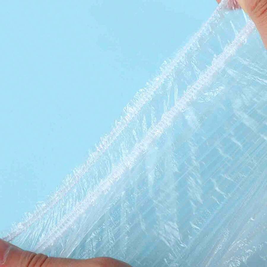 Household Plastic Wrap Cover,  Special Leftover Food And Vegetable Anti Cross Flavor Preservation Cover, Elastic Mouth Plastic Wrap - Transparent - View 1