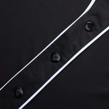 Boyfriend Style Men's Classic Solid Color Baseball Jersey Plain Casual Button-Up Shirt Short Sleeve Sports Baseball Uniform Suitable For Party Gifts Game Or Everyday Wear