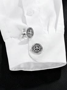 2PCS Zinc Alloy Compass Shape Cufflinks Men's Business Personalized Suit Shirt Cufflinks - Multicolor - View 11