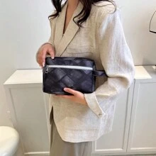 Un sac de maquillage portable haute gamme de grande capacité, sac de rangement imperméable pour cosmétiques