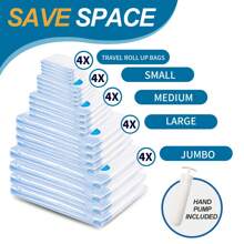 4/8/20/30 chiếc Gói Túi Đựng Đồ Chân Không, Túi Tiết Kiệm Không Gian Nén Cho Chăn Và Chăn, Máy Hàn Quần Áo Bảo Quản, Bơm Tay Kèm Kẹp Đồ Trang Trí Halloween Trang Phục Halloween Trang Trí Mùa Thu Trang Trí Lễ Hội Phòng Ngủ, Đồ Tổ Chức, Đồ Tổ Chức, Đồ Lưu Trữ Tại Nhà, Áo Phông Trắng Nữ, Quần Đen Nữ, Quần Áo Mùa Đông Cho Nữ, Váy, Quần Áo Mùa Đông Cho Quý Cô, Váy Đầm Thanh Lịch Cho Phụ Nữ, Áo Sơ Mi Trắng Cho Quý Cô, Tay Dài, Bộ Đồ Liền Quần Trắng Cho Nữ, Váy Mùa Xuân Cho Nữ, Trang Phục Mùa Xuân Cho Nữ, Mùa Xuân, Quần Áo Mùa Xuân, Tối Giản, Áo Mùa Hè - Trong sáng - Xem 3