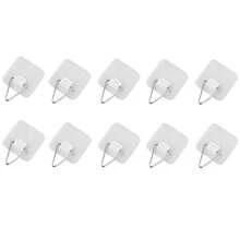 10Pcs Invisible Adhesive Plate Hanger Vertical Plate Holders For The Wall Hooks Decorative Plates Wall Holders For Display