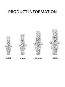 FOREVER QUEEN 1PC S925 Sterling Silver Navel Ring, Heart-Shaped Zirconia Navel Nail, Women's Puncture Anti Allergic Belly Button Button, Gift For Girlfriend Valentines