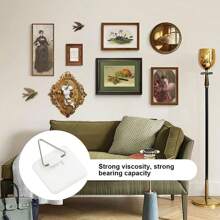10Pcs Invisible Adhesive Plate Hanger Vertical Plate Holders For The Wall Hooks Decorative Plates Wall Holders For Display