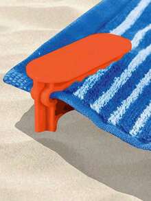 Pinzas para toalla de playa para exteriores - Estacas de anclaje para exteriores, pinzas/estacas de anclaje para toalla de playa/manta de picnic - Sujetan con  toallas y sábanas para camping y viajes a la playa - Multicolor - Ver 6