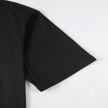 Women's Oversized Black Streetwear Round Neck T-Shirt From S To G4 Styles - màu đen - Xem 3