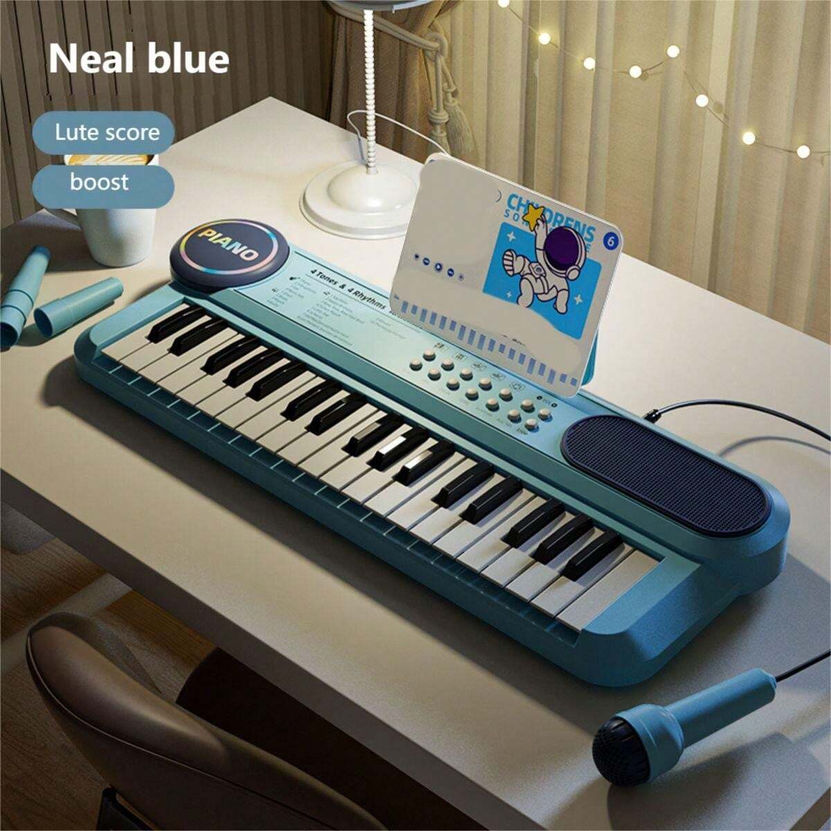 Teclado Electrónico Infantil De 61 Teclas En Rosa – Micrófono Incluido, ABS Duradero, Juguete Musical