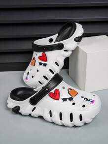 Women's Hand Made Hollow Out 3D Flower Heart Slip On Sandals - Elegant, Versatile, Breathable, Suitable For Outdoor Walking, Beach, Fashion All Seasons Spring, Summer, Fall - White - View 2