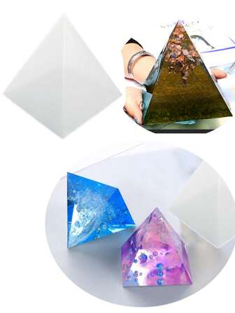 1PC15CM 大型金字塔硅胶模具适用于环氧树脂水晶珠宝 Ry 工艺制作工具金字塔树脂模具家居桌面装饰