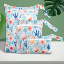 Set de 3 bolsas para bocadillos para mascotas, bolsas de playa y piscina, lavables, impermeables y resistentes al agua para guardar artículos sucios de bebé, trajes de yoga o ropa húmeda