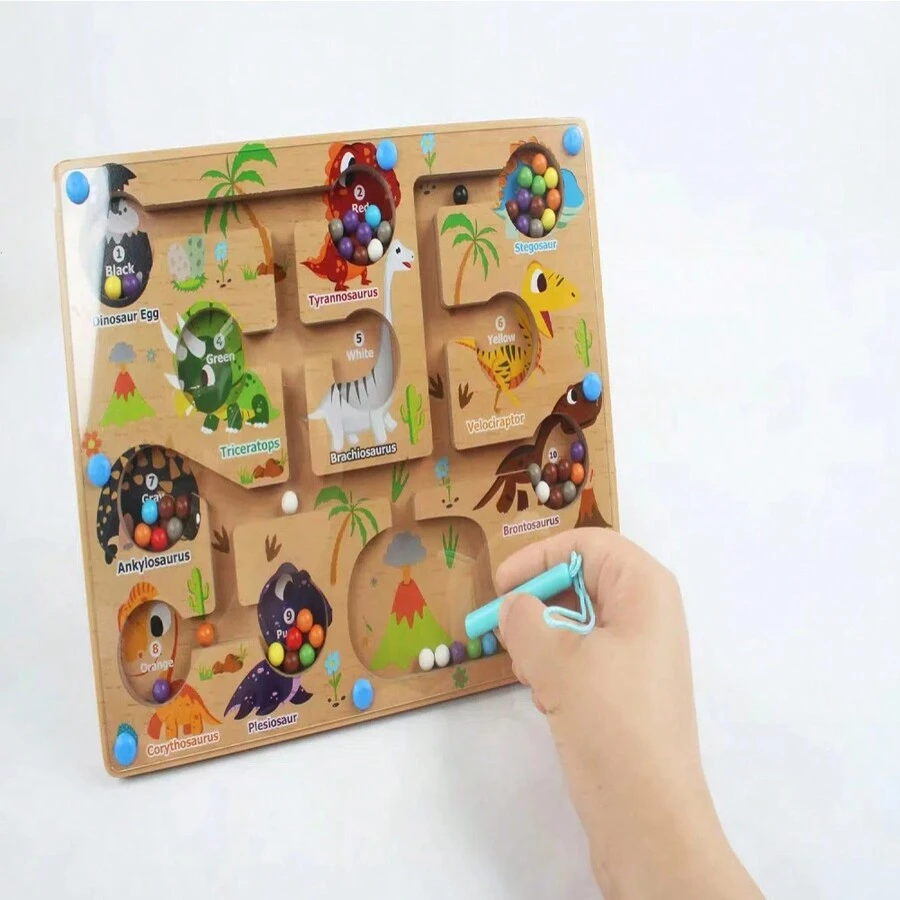 2024 Latest Dinosaur Wooden Color Classification Board For
