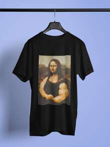 Playera  Deportiva Mona lisa Musculosa Gym Para Caballero, Ejercicio, Gimnasio - Negro - Ver 2