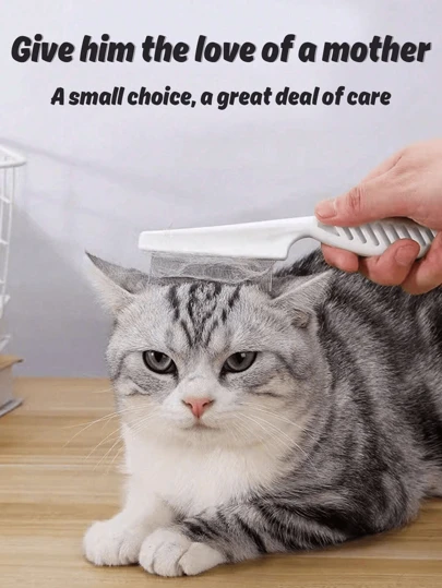 1 件/2 件宠物除蚤梳、狗猫美容刷，用于除毛和除毛