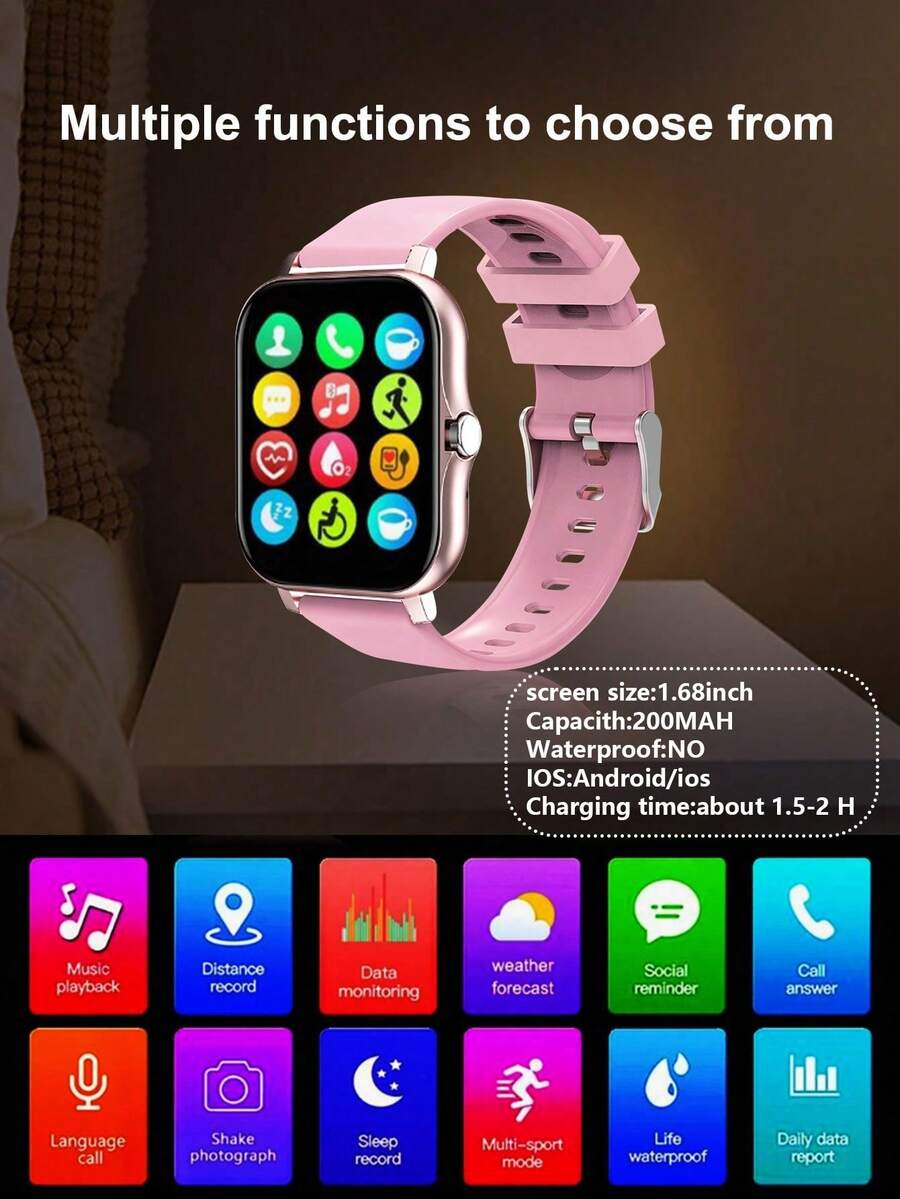 Sporty Smart Watches,Smart Watch For Women With High Definition Screen Smartwatch With 1.68 Inch