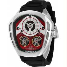 Invicta Men 43862 Akula Automatic Multifunction Black  Silver  Red Dial Watch - Black - View 2