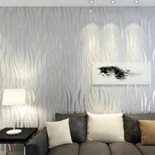 1 Volumen Diseño de arte de onda de agua de moda clásica simple, muy adecuado para tienda, familia, sala de estar, decoración de pared del dormitorio. Paneles de pared autoadhesivos para renovación, papel tapiz, artículos de decoración de primavera para refrescar su hogar, adhesivos de decoración de ramas