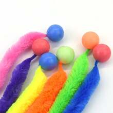 Pet Toy Rainbow Plush Worm Bouncy Ball