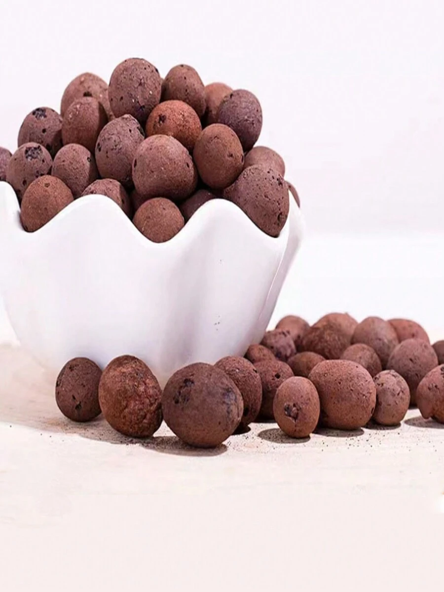 水生植物土壤，鱼缸水培膨胀粘土鹅卵石，轻质透气乐卡球，适用于各种盆栽植物 - 咖啡棕 - 查看 1