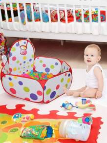 1 Pieza Tienda De Juegos Para Niños De 1.2m Con Piscina Deportiva Interior Para Baloncesto,Tienda De Campaña Con Cerca De Piscina De Baloncesto De 1.2 M Para Piscina De Juguete Para Bebés Interior/exterior,Parque Infantil Plegable Para Bebés, Juegos Indoors Y Al Aire Libre, Juguete De Fiesta (bolas No Incluidas) - Multicolor - Ver 3