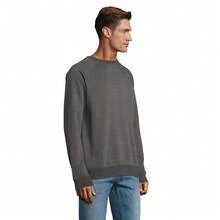 SOLS Unisex Adult Space  Raglan Sweatshirt (Charcoal Marl) - Charcoal Grey - View 3