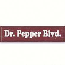 1pc Dr. Pepper Blvd Decorative Street Sign, Vintage Wall Hanging, Multipurpose English Text, Pre-Drilled Holes For Easy Installation, Suitable For Christmas Holiday, 4x16 Inches, Random Hole Positions - Multicolor - View 6