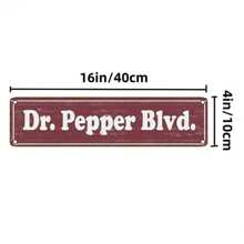 1pc Dr. Pepper Blvd Decorative Street Sign, Vintage Wall Hanging, Multipurpose English Text, Pre-Drilled Holes For Easy Installation, Suitable For Christmas Holiday, 4x16 Inches, Random Hole Positions - Multicolor - View 3