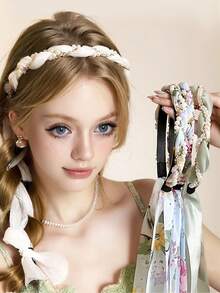 1 băng đô chuỗi ngọc trai giả thanh lịch cổ điển, thích hợp cho phụ nữ mặc ngoài trời, du lịch, chụp ảnh, dự tiệc. Quà tặng ngày lễ và sinh nhật - Nhiều màu - Xem 5