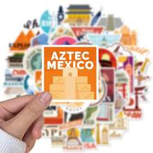 50张世界城市地标涂鸦贴纸，可用于装饰文具、笔记本、手机、行李箱、水瓶等。 - 預設 - 查看 6