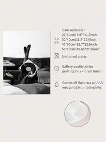 1入組極簡黑白唱片攝影藝術圖片牆面裝飾（僅限印刷，無框） - 黑與白 - 查看 5