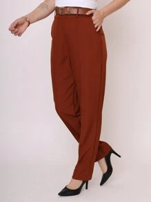 TWILL Social Basic Womenswear Tailoring Pants COD 102 - 鏽棕色 - 查看 3