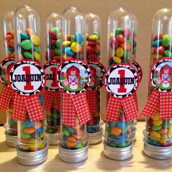 1/5/10/30pcs 45ml/50ml/110ml Clear Plastic Test Tubes, Food Contact Grade Test Tube Bottles, Candy Bottles, Plastic Test Tubes With Screw Caps, New Year Party, Valentine's Day Party, Wedding Party DIY, Candy Storage, Food Storage, Science Party Gifts, Wedding Decorations, Bath Salts, Garden Decorations, Plant Decorations, Visual DIY Sensory Bottles
