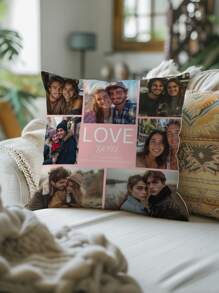 1 bucă Husă de pernă personalizată imprimată cu fotografii pe o singură față, husă de pernă personalizată pentru nuntă, cadou de cuplu, cadou de zi de naștere, cadou pentru cel mai bun prieten, cadou pentru mamă/tată (fără insert), personalizat, unic, cadouri ideale pentru el, pentru aniversări, pentru ziua mamei, pentru zile de naștere, pentru ziua îndrăgostiților, pentru ziua tatălui, pentru absolvirea, ziua copiilor, pentru absolvirea Inaugurare casă, canapea, pat, mașină, ceainărie, dormitor, baie, sufragerie, sufragerie