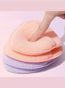 5pcs Face Sponge For Cleansing Daily Exfoliating Face Scrubber Face Sponge For Cleansing Finger Glove Style, Removal And Deep Cleansing Powder Puff Exfoliating Face Wash Gloves For Removing Makeup - Multicolor - View 2