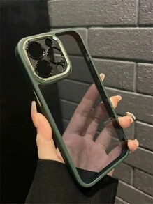 Luxury Metal Camera Case Compatible With IPhone 17 Air 16 15 14 13 12 Pro Max 11 Matte Transparent Letters Lens Protection Cover For IPhone 15ProMax