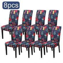 1/4/6/8 Chiếc Vỏ Ghế Giáng Sinh Với Chất Liệu Lụa Sữa Và In Kỹ Thuật Số Trang Trí Hoa Nửa Đêm Lễ Hội Giáng Sinh, Độ Đàn Hồi Cho Hầu Hết Các Ghế, Thích Hợp Cho Đồ Trang Trí Giáng Sinh Trong Phòng Khách Và Phòng Ăn, Tấm Bảo Vệ Tấm Trượt Cho Trang Trí Nhà Tiệc Giáng Sinh - Nhiều màu - Xem 13
