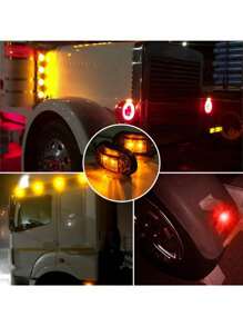 4pcs Truck LED Side Marker Lights 2LED Turn Signal Lights Yellow Blue White Green Red Car Warning Lights Tail Lights ﻿ - 4pcs - View 7