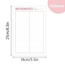 Tlenpo 1 件 A5 撕纸记事本，50 张 100gsm 厚纸，8.3x5.5 英寸，适用于计划、办公室、返校、家庭使用、笔记本、备忘录、便签、记事本 - 均碼 - 查看 15