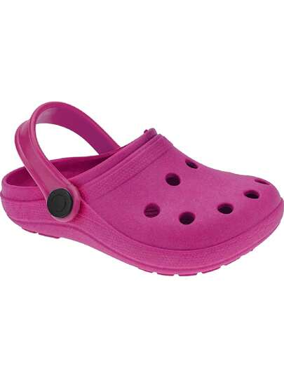 Papete Infantil Babuche Menina Antiderrapante Conforto Borracha Seguro Escola Dia a Dia Sandália Confortável Rosa Pink