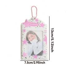 3 Inch Star Photo Card Holder, Postcard Holder, Postcard Album, Color Card Storage, Photo Pouch, Kpop Idol Card Collection Organizer, Hangable Album Card Holder, Photo Storage Back To School