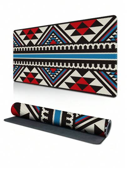 几何图案橡胶游戏鼠标垫，适用于台式机/笔记本电脑和办公设备