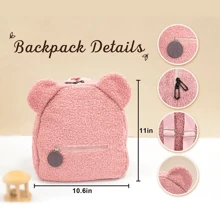 Teddy Bear Backpack Toddler Backpack, Custom Name Backpack Embroidered Bag Embroidered Kids Backpack Toddler Backpack Custom Name Kids Bag Multi-Functional, Compact, Ornamental Baby Gifts, Toddler Fashion, Cute Baby Gifts For Him Family, Friends, Daughter, Son, Her For Birthdays, For Children's Day For Winter/Autumn Winter Gift Ideas, For Children's Day, Spring Break