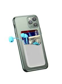 1 Piece Double Layer Silicone Phone Card Holder, Self-Adhesive Silicone Backing Card Holder, Multi-Function Silicone Card Holder, Adhesive Phone Wallet Ultra-Thin Adhesive Silicone Credit Card Holder Sticker Adhesive Phone Wallet Compatible With IPhone Most Android Smartphones Birthday Gift/Boys/Girlfriend Phone Suction Cup - Multicolor - View 12