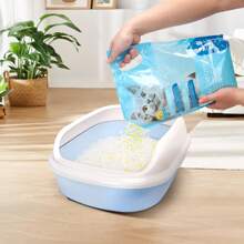 Nobleza - Arena para Gatos de sílice Camada para Gatitos de Gel de Diamante 3.8L Absorbente, Cómodo Biodegradable Sabor a Limon - Blanco - Ver 5