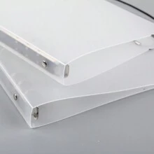 1pc PP Matte bán trong suốt Bìa sổ tay rời khổ A4/B5/A5/A6, Dùng cho thư mục hồ sơ văn phòng, lưu trữ tài liệu, sắp xếp album ảnh, đồ dùng văn phòng & gia đình, Trở lại trường, Đồ dùng học tập - Nhiều màu - Xem 2