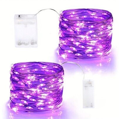 1 个仙女灯，LED 灯串，电池供电（不含电池），10/20/30/50/100 LED，1m/2m/3m/5m/10m，适用于卧室、花园、派对、婚礼、房间装饰、婚礼装饰、圣诞装饰、童话灯、庭院树、圣诞节、婚礼派对装饰铜线灯