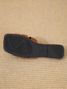 Women Cut Out Slide Sandals, Elegant Summer Flat Sandals