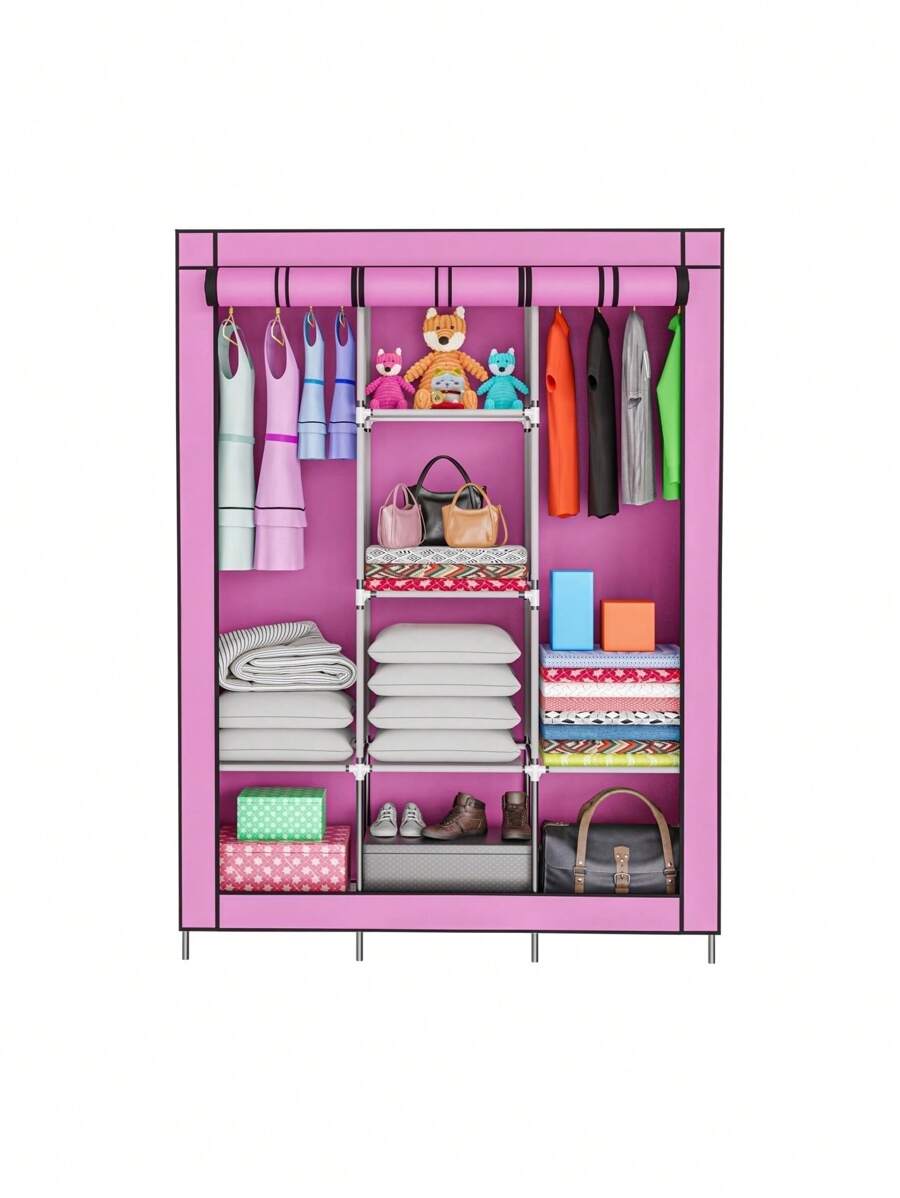 Clothes Organizer With Removable Hanger Compact Pink - 粉色 - 查看 1