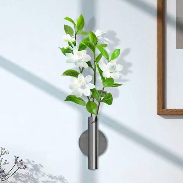 1pc Nordic Style Wall Hanging Vase Creative Wall Decoration Glass Hydroponic Vase Flower Pot Living Room Entrance Door Decoration Home Decoration Hanging Vase Modern Iron Frame Dry Flower Vase Wall Hanging Bedroom Gifts Birthday Graduation