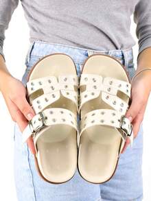 Women's Papete Birken Buckle With Application - 白色 - 查看 2
